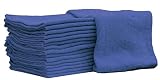 Nabob Wipers Auto-Mechanic Shop Towels, Shop Rags (100 Pack) 100% Cotton Commercial Grade Perfect for Your Garage, Auto Body Shop & Bar Mop (Blue)