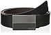 Kenneth Cole REACTION Men's 1 3/8 in. Flat Reversible Textered Plaque Belt,Black/Brown,36