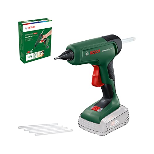 Bosch Akku-Klebepistole AdvancedGlue 18V (ohne Akku; 18V System; 4x Klebestifte; Aufheizen in 90 Sek; Dual-Temp-Modus 130°C - 200°C; im Karton) – Test