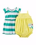 Carter's Baby Girls 2-Piece Striped Dress & Nautical Romper Set