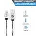 Voltrix Cable - MFi Certified Charger 6ft 3 Pack Nylon Braided - Fast Charging & Sync Power Cord Compatible with iPhone X/Xs /Xs Max/Xr / 8/7 Plus and iPad Pro Mini Air - Grey