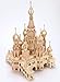 Lingduan Innovative New Favorable Imaginative DIY Difficult 3D Simulation Model Wooden Puzzle Kit for Children Or Adults Artistic Wooden Toys for Children-Buildings Series Castle （492 Components）