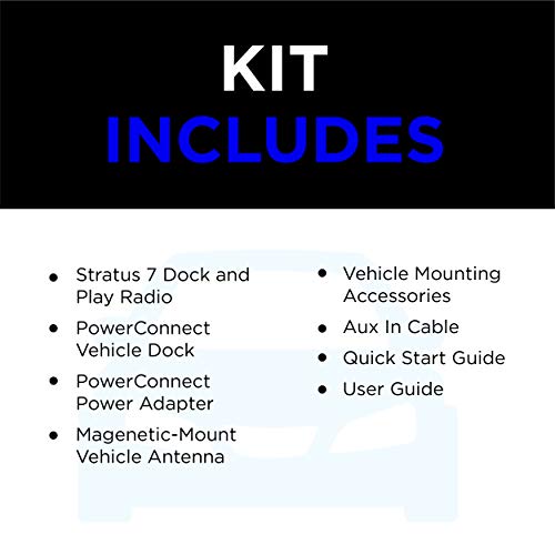 SiriusXM Stratus 7 Satellite Radio with Vehicle Kit 3 MONTHS ALL
