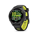 Garmin Forerunner 265S Running Smartwatch, Colorful AMOLED Display, Training Metrics and Recovery Insights, Black and Amp Yellow, 42 mm