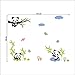 BIBITIME Forests Birds Butterfly Panda Family Wall Decor Nursery Bedroom Stickers Mural Decals