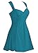 COCOPEAR Women's Elegant Crossover One Piece Swimdress Floral Skirted Swimsuit Dark Prussian Blue 3XL/16-18