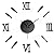 Hiquty Roman Digital DIY Wall Art Home Decoration Wall Clock ( Gold )