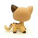 ZAD Littlest Pet Shop LPS Figure Rare Short Hair Stand Cat #886 Cream Diamond Stripe