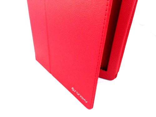 Sanoxy Slim Folio Folder PU Leather Stand Case for iPad 2/3/4 /ipad 2nd Generation, Red (SANOXY-Folio-IPACS-RD)