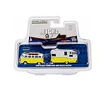 1:64 HITCH & TOW V-DUB VW SAMBA & SHASTA AIRFLYTE TRAILER YELLOW 51035-D BY GREENLIGHT