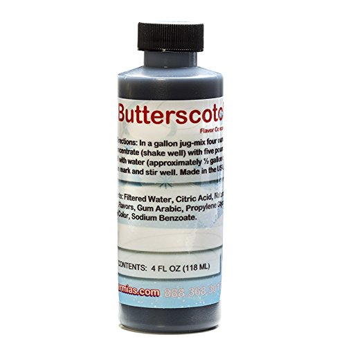 Butterscotch Shaved Ice and Snow Cone Flavor Concentrate 4 Fl Ounce Size