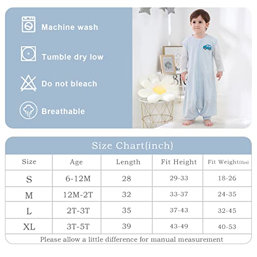 HOMEAL Baby Sleep Sack,Toddler Sleeping Sack with Feet, Blue Wearable