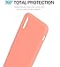 TOZO for iPhone X Case, Soft TPU Gel Skin [1.0mm Ultra Thin] slim Soft Protective Cover (TPU Matte Soft Pink)