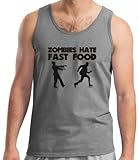 Zombies Hate Fast Food Tank Top XL Sport Grey