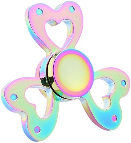 101Bsboy Toy Dazzle Fidget Spinner - Ultra Fast Bearings - EDC Finger Focus Toy - for Kids Adults Autism Stress Reducer (Heart)