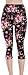 High Quality Printed Capris (Rose Noir), One Size