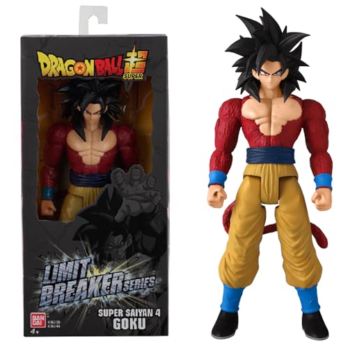 BANDAI - Dragon Ball Super - Riesenfigur Limit Breaker - Super-Saiyajin 4 Goku - Offizielle Lizenz - Große Gelenkfigur Goku Super Saiyan 4 30cm - Spie