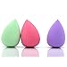 Dolovemk, Lot of 3, Makeup Sponges Blender Beauty Egg Undereye Blending Foundation Puffs | Small Size 4 cm. High, LATEX-FREE (RANDOM COLORS of 3)