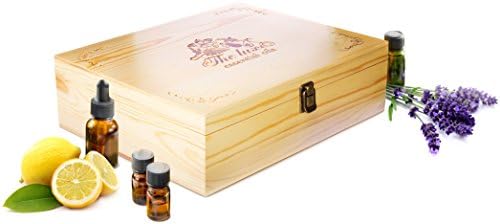 The Luxe Engraved Essential Oil Box (68-Bottles Capacity) – Natural Pine Wooden Travel Case for 5ml-15ml Aromatherapy Bottles, Rollers and Droppers – Smooth Finished Surface