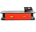 InkBed Red Locking Wall Mount Tattoo Station with Stainless Steel Top, Black Metal Instrument Holder & 4 Port Power Supply