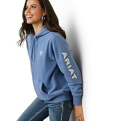 Ariat Female Ariat Logo Hoodie Blue Heather Medium