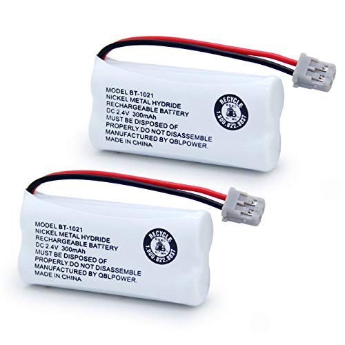 QBLPOWER BT1021 BBTG0798001 Battery Compatible with Uniden DECT 6.0 BT1008 BT-1021 BT1016 Cordless Phone Rechargeable 2.4V NIMH (2 Pack)