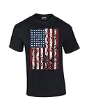 American Flag Mens T-shirt United States USA Tattered Flag