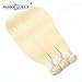 FASHION QUEEN Hair 613 Blonde Hair Bundles, Silk Straight Brazilian Virgin Hair, Honey Blonde Unprocessed Human Hair(12/12/12inch)