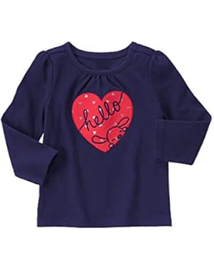 Baby Girl Hello Heart Long Sleeve Tee