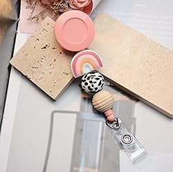 Lantintop Silicone Bead Retractable Badge Holders