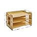 HOOMELE 3 Layer Wood File Tray / 3 Tier Desk Organizer/Desktop Letter Tray Organizer/Files and Folder Tray/Paper Stacking Trays/Filing Organizer/Letter and Paper Organizer Nature