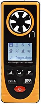 Air Flow Anemometer, Lifenergy Portable 8 in 1 Wind Speed Meter Multi-purpose Digital Anemometer Suitable for Measuring Temperature Humidity