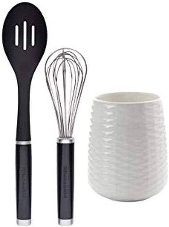 KitchenAid Tool and Gadget Set with Crock, 6-Piece, Black: Kitchen & Dining