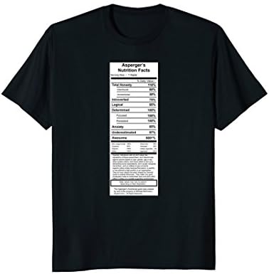 Asperger's Nutrition Facts Label T-shirt
