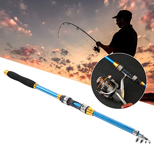 Sommergeschenk Angelrute, Angelrute, Teleskop Angelrute River Angelrute Angelzubehör für hochfestes Teleskopfischen im… – Bild 4