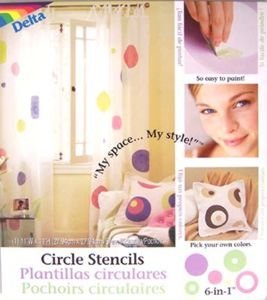 Delta Polka Dot Circle Wall Stencils for Polka Dot Theme Kids Room Wall Mural