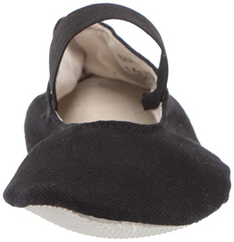 Leo Girls' Imported Gym Pump Dance Shoe, black, 34 Medium EU Little Kid (3 US)
