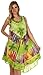 Sakkas 101RC Palm Tree Tie Dye Caftan Dress / Cover Up - Lime - One Size