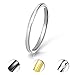 Three Keys 2mm Tungsten Wedding Ring for Women Classic Wedding Band Engagement Ring Silver Black Gold
