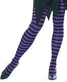 Purple and Black Striped Kids Tights