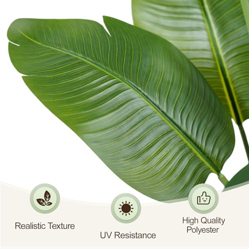 Keeplush Artificial Plant Bird of Paradise 180 cm High Indoor Artificial Plant with 13 Leaves, Large Outdoor Artificial Tree for Indoor Home Living Room Office Bedrooms Garden Verandas (2Pack)