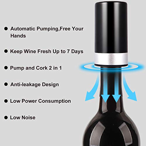 Electric Wine Stoppers, New Upgraded Automatic Vacuum Wine Saver