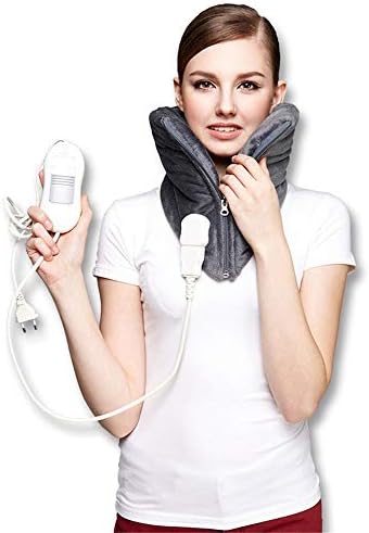 Neck Heating Wrap,Neck and Shoulder Pain&Tension Relief Heating Pad,3 Heat Settings,1.5 H Automatic Power-Off,Machine Washable,Gray,24Cm×68Cm