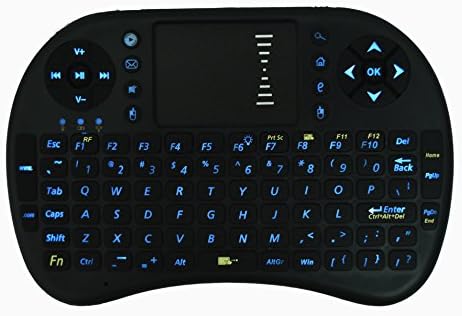 Backlit Illuminated Wireless Keyboard, 2.4GHz Mini Keyboard with Touchpad Mouse for Google Smart TV Android Box, XBMC, Windows, Laptop and Raspberry PI PS3