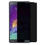 Cyxus Privacy Protective Premium Tempered Glass Ballistic 9H Hardness Screen Protector for Samsung Note 4 (Note4 Front Only) (Privacy Glass)