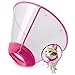 IN HAND Adjustable Recovery Dog Cone Cat Cone, Clear Padded ECollar with Breathable Soft Edge Plastic Soft Cone,Designed for Cats and Puppies