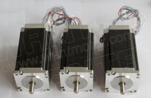 Gowe 3 PCS High Nema 23 Stepper Motor 425oz-in, 2 phase, 57BYGH115-003B CNC Mill Cut Engrave