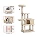 FEANDREA Cat Tree with Scratching Board, Basket Lounger and Large Cave UPCT60M