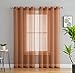 HLC.ME 2 Piece Semi Sheer Voile Window Curtain Grommet Panels for Bedroom & Living Room (54