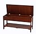 Roundhill Furniture Quality Solid Wood Shoe Bench with Storage, Cherry